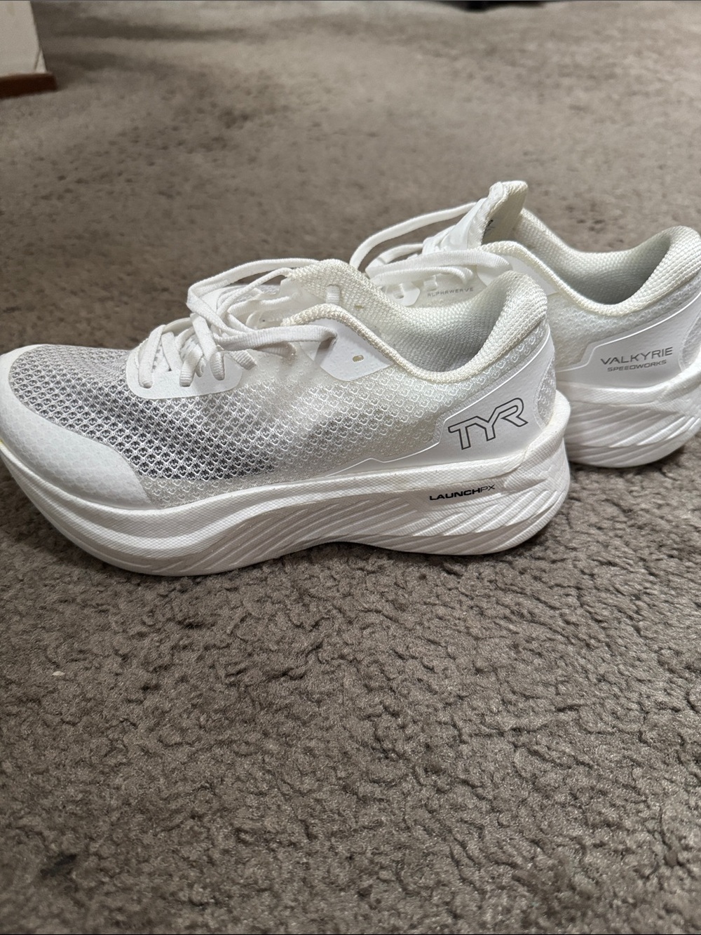 TYR Valkyrie Women's 8.5 White Running Shoes. Worn one time.